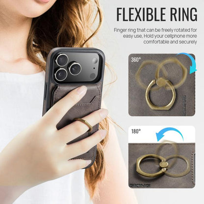 For iPhone 17 Pro Max MAGKING K1 MagSafe Detachable Wallet RFID Back Cover Phone Case(Coffee) - iPhone 17 Pro Max Cases by MAGKING | Online Shopping UK | buy2fix