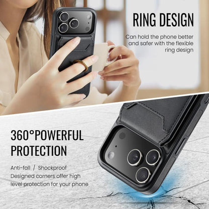 For iPhone 17 Pro Max MAGKING K1 MagSafe Detachable Wallet RFID Back Cover Phone Case(Black) - iPhone 17 Pro Max Cases by MAGKING | Online Shopping UK | buy2fix