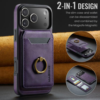 For iPhone 17 Pro Max MAGKING K1 MagSafe Detachable Wallet RFID Back Cover Phone Case(Purple) - iPhone 17 Pro Max Cases by MAGKING | Online Shopping UK | buy2fix