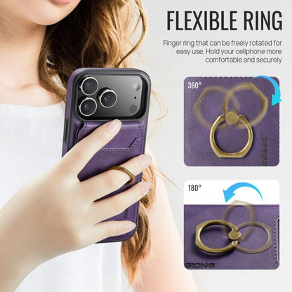 For iPhone 17 Pro Max MAGKING K1 MagSafe Detachable Wallet RFID Back Cover Phone Case(Purple) - iPhone 17 Pro Max Cases by MAGKING | Online Shopping UK | buy2fix