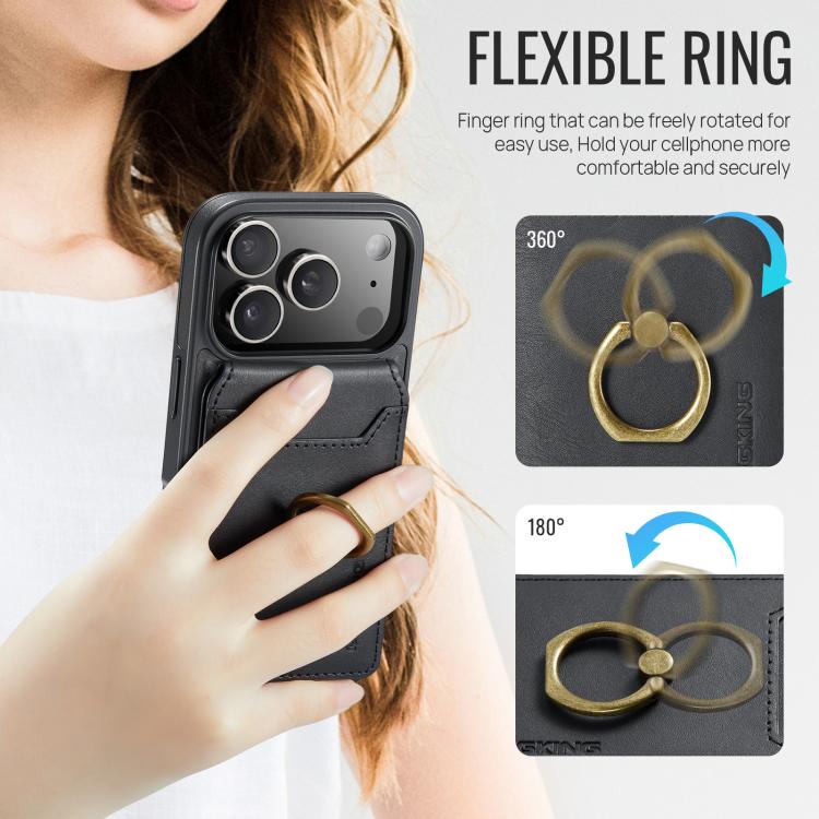 For iPhone 17 Pro MAGKING K1 MagSafe Detachable Wallet RFID Back Cover Phone Case(Black) - iPhone 17 Pro Cases by MAGKING | Online Shopping UK | buy2fix