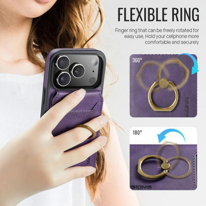 For iPhone 17 Pro MAGKING K1 MagSafe Detachable Wallet RFID Back Cover Phone Case(Purple) - iPhone 17 Pro Cases by MAGKING | Online Shopping UK | buy2fix