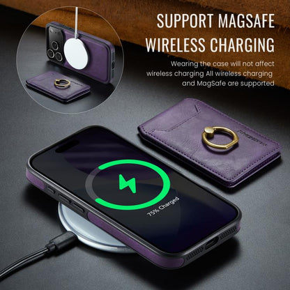 For iPhone 17 Pro MAGKING K1 MagSafe Detachable Wallet RFID Back Cover Phone Case(Purple) - iPhone 17 Pro Cases by MAGKING | Online Shopping UK | buy2fix