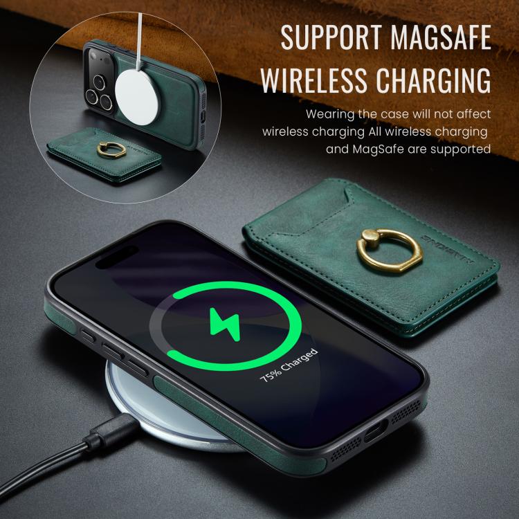 For iPhone 17 Pro MAGKING K1 MagSafe Detachable Wallet RFID Back Cover Phone Case(Green) - iPhone 17 Pro Cases by MAGKING | Online Shopping UK | buy2fix