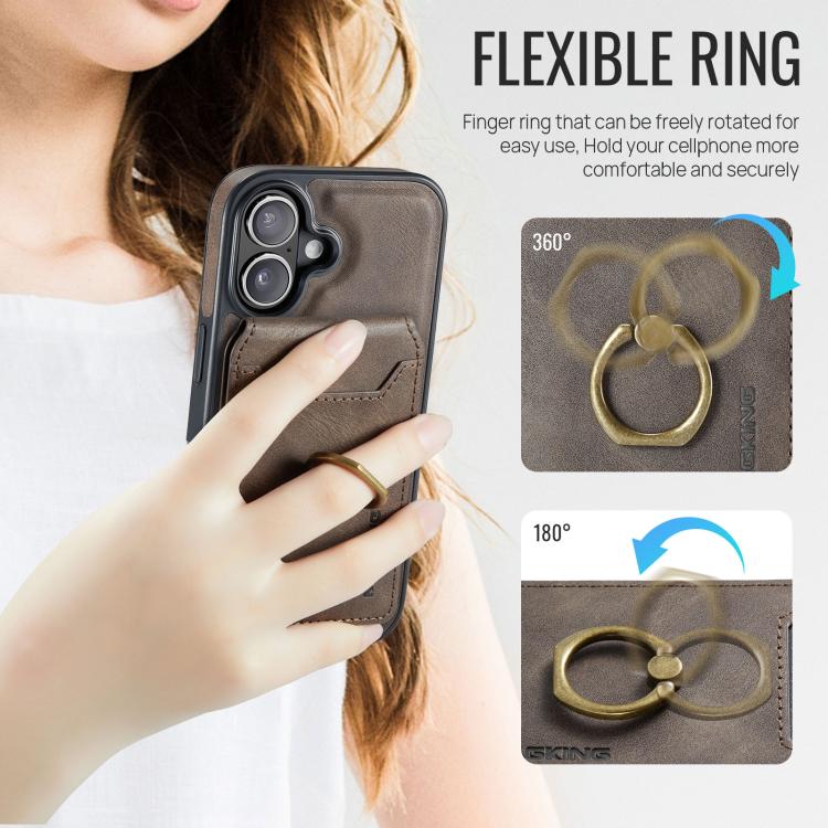 For iPhone 17 MAGKING K1 MagSafe Detachable Wallet RFID Back Cover Phone Case(Coffee) - iPhone 17 Cases by MAGKING | Online Shopping UK | buy2fix