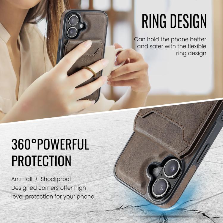 For iPhone 17 MAGKING K1 MagSafe Detachable Wallet RFID Back Cover Phone Case(Coffee) - iPhone 17 Cases by MAGKING | Online Shopping UK | buy2fix