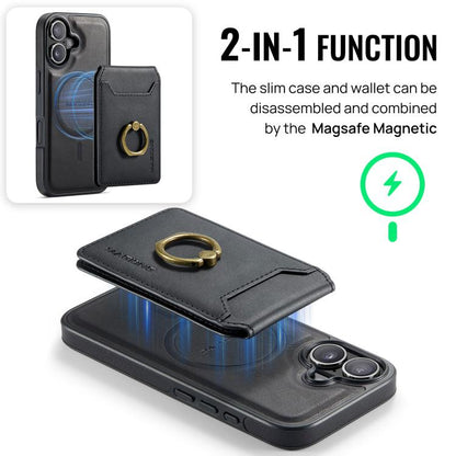 For iPhone 17 MAGKING K1 MagSafe Detachable Wallet RFID Back Cover Phone Case(Black) - iPhone 17 Cases by MAGKING | Online Shopping UK | buy2fix