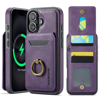 For iPhone 17 MAGKING K1 MagSafe Detachable Wallet RFID Back Cover Phone Case(Purple) - iPhone 17 Cases by MAGKING | Online Shopping UK | buy2fix
