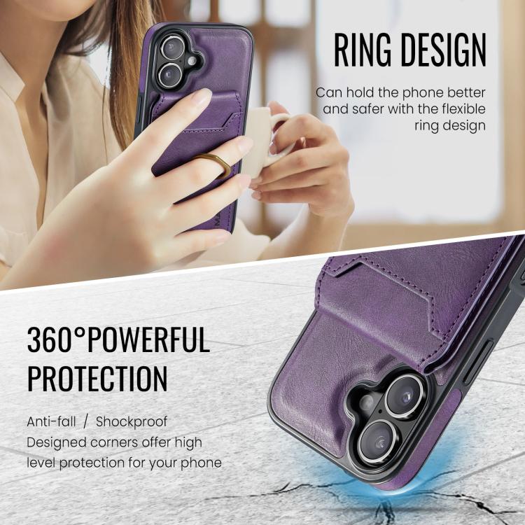 For iPhone 17 MAGKING K1 MagSafe Detachable Wallet RFID Back Cover Phone Case(Purple) - iPhone 17 Cases by MAGKING | Online Shopping UK | buy2fix