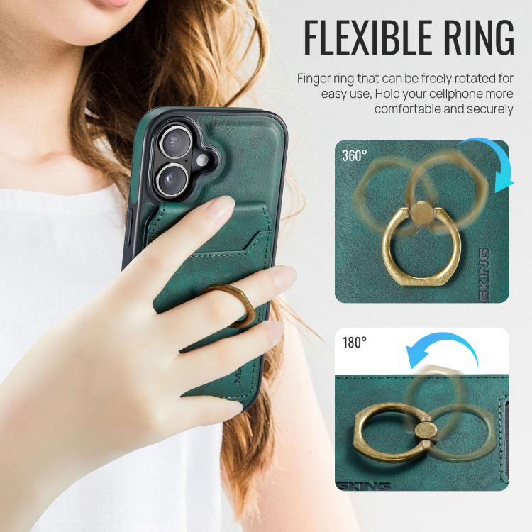 For iPhone 17 MAGKING K1 MagSafe Detachable Wallet RFID Back Cover Phone Case(Green) - iPhone 17 Cases by MAGKING | Online Shopping UK | buy2fix