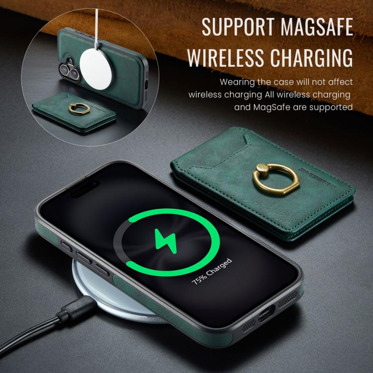 For iPhone 17 MAGKING K1 MagSafe Detachable Wallet RFID Back Cover Phone Case(Green) - iPhone 17 Cases by MAGKING | Online Shopping UK | buy2fix