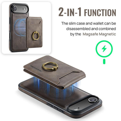 For iPhone Air MAGKING K1 MagSafe Detachable Wallet RFID Back Cover Phone Case(Coffee) - iPhone Air Cases by MAGKING | Online Shopping UK | buy2fix