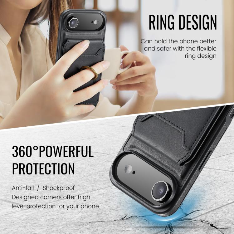 For iPhone Air MAGKING K1 MagSafe Detachable Wallet RFID Back Cover Phone Case(Black) - iPhone Air Cases by MAGKING | Online Shopping UK | buy2fix