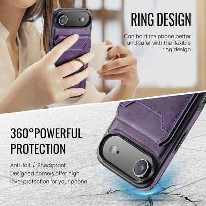 For iPhone Air MAGKING K1 MagSafe Detachable Wallet RFID Back Cover Phone Case(Purple) - iPhone Air Cases by MAGKING | Online Shopping UK | buy2fix