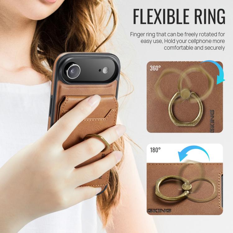 For iPhone Air MAGKING K1 MagSafe Detachable Wallet RFID Back Cover Phone Case(Brown) - iPhone Air Cases by MAGKING | Online Shopping UK | buy2fix