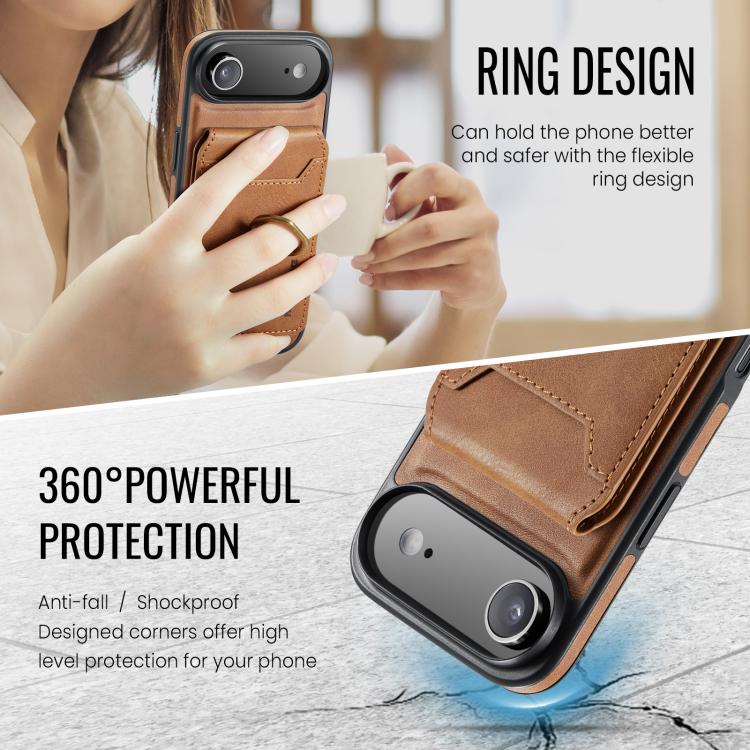 For iPhone Air MAGKING K1 MagSafe Detachable Wallet RFID Back Cover Phone Case(Brown) - iPhone Air Cases by MAGKING | Online Shopping UK | buy2fix