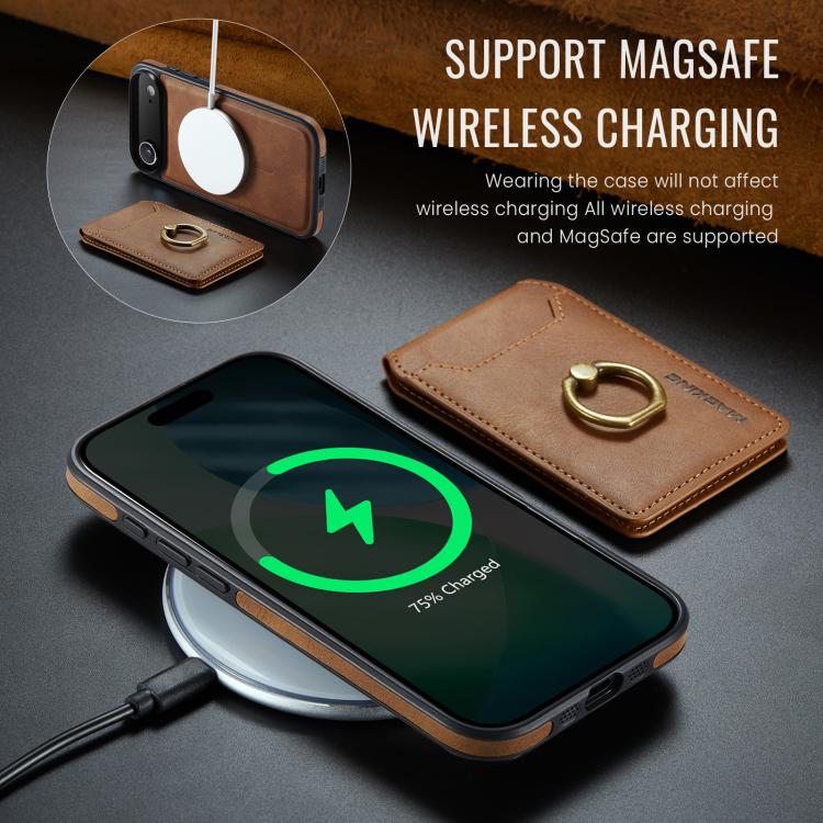 For iPhone Air MAGKING K1 MagSafe Detachable Wallet RFID Back Cover Phone Case(Brown) - iPhone Air Cases by MAGKING | Online Shopping UK | buy2fix