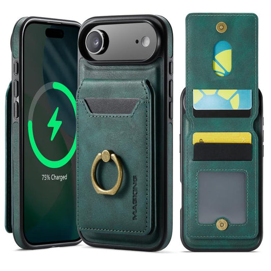 For iPhone Air MAGKING K1 MagSafe Detachable Wallet RFID Back Cover Phone Case(Green) - iPhone Air Cases by MAGKING | Online Shopping UK | buy2fix