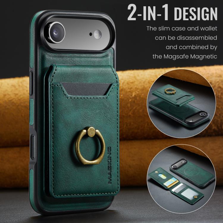 For iPhone Air MAGKING K1 MagSafe Detachable Wallet RFID Back Cover Phone Case(Green) - iPhone Air Cases by MAGKING | Online Shopping UK | buy2fix