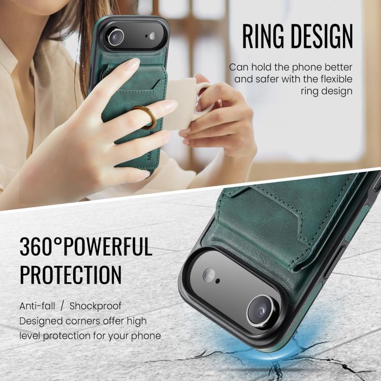 For iPhone Air MAGKING K1 MagSafe Detachable Wallet RFID Back Cover Phone Case(Green) - iPhone Air Cases by MAGKING | Online Shopping UK | buy2fix