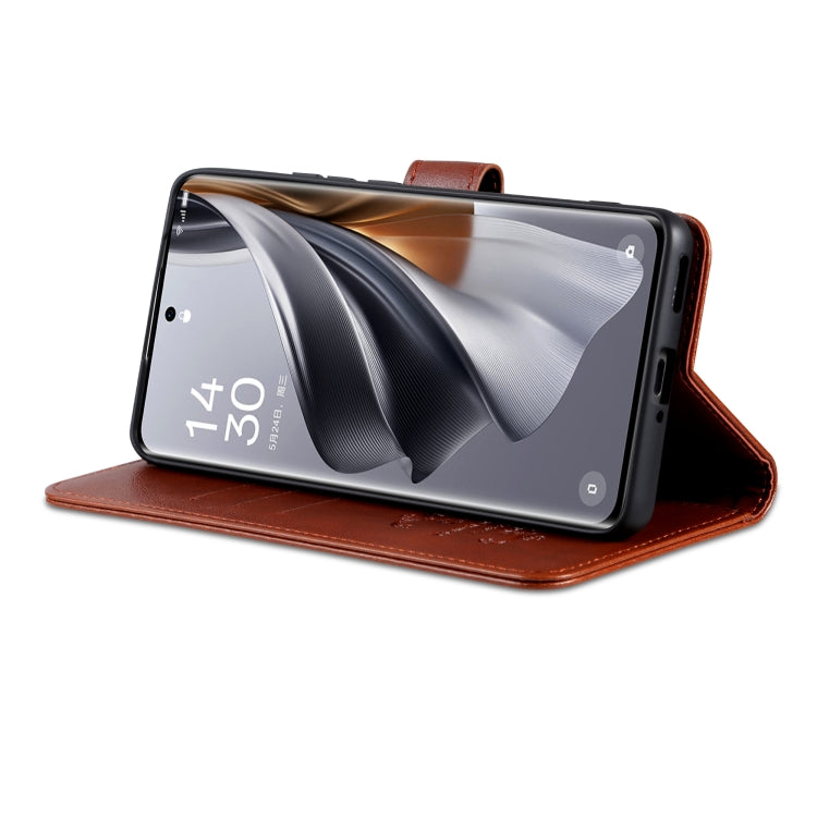 For Redmi Note 14 Pro+ 5G AZNS Sheepskin Texture Flip Leather Phone Case(Brown) - Note 14 Pro+ Cases by AZNS | Online Shopping UK | buy2fix