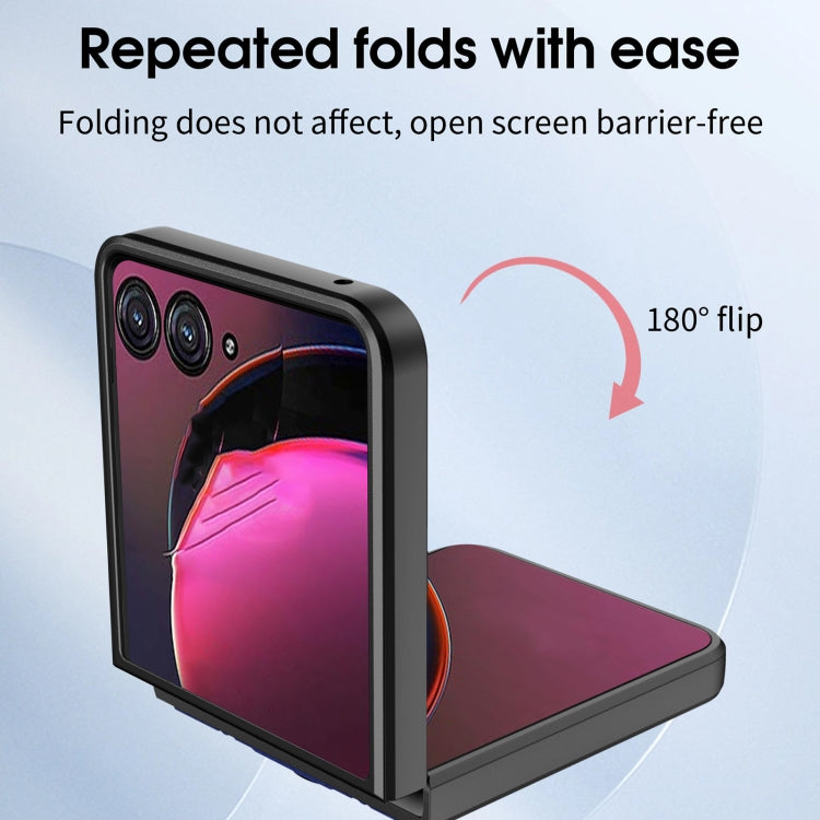 For Motorola Razr 50 Magnetic Holder TPU+PC Phone Case(Rose Gold) by buy2fix