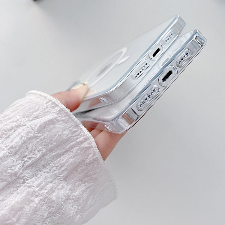 For iPhone 15 Plus Clear PC MagSafe Phone Case with Lens Film(Transparent) by buy2fix