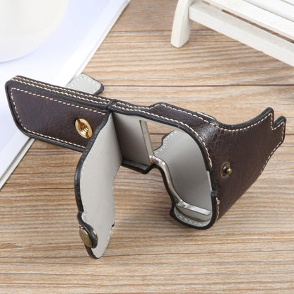 For FUJIFILM X-S20 Buffalo Texture PU Leather Camera Half Case Base(Dark Coffee) - Half Case by buy2fix | Online Shopping UK | buy2fix
