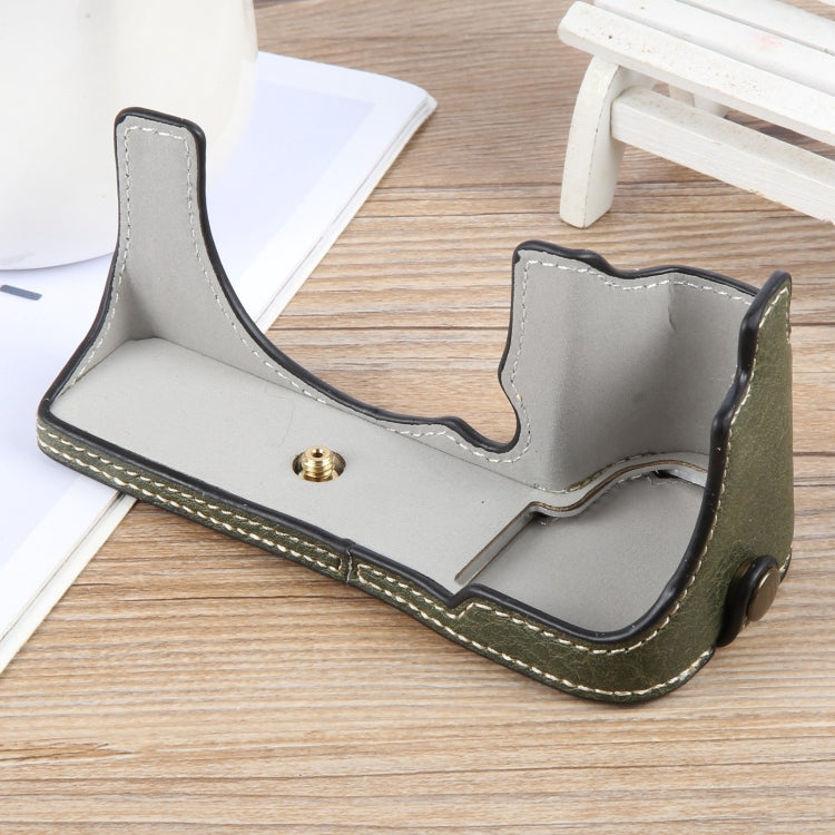For FUJIFILM X-S20 Buffalo Texture PU Leather Camera Half Case Base(Green) - Half Case by buy2fix | Online Shopping UK | buy2fix