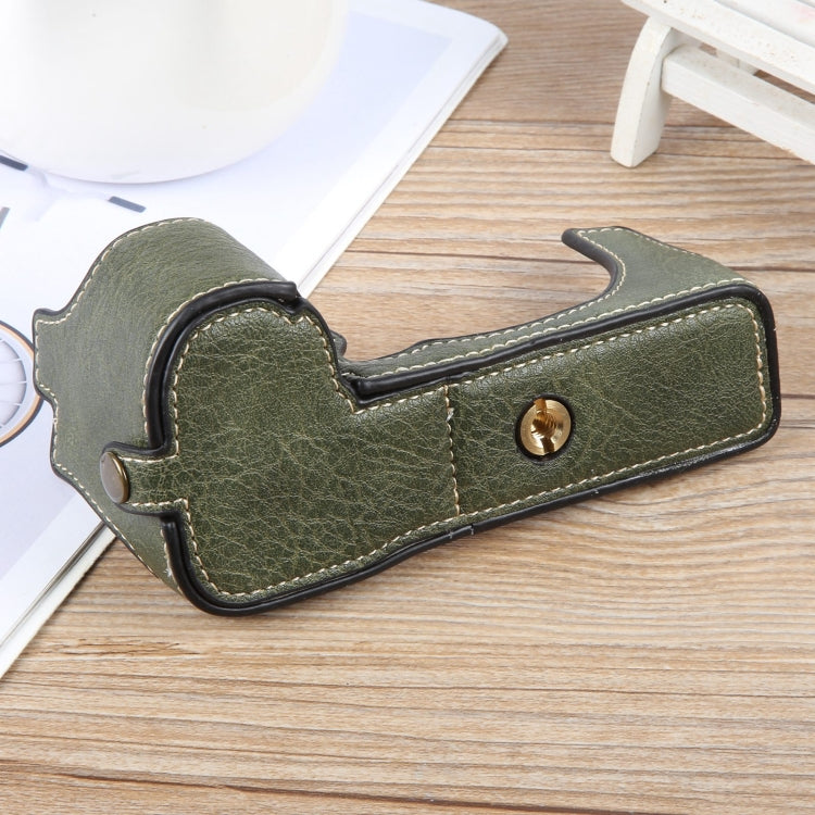 For FUJIFILM X-S20 Buffalo Texture PU Leather Camera Half Case Base(Green) - Half Case by buy2fix | Online Shopping UK | buy2fix