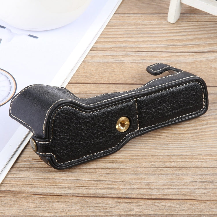 For FUJIFILM X-T1 Buffalo Texture PU Leather Camera Half Case Base(Black) - Half Case by buy2fix | Online Shopping UK | buy2fix