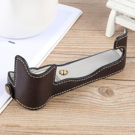 For FUJIFILM X-T1 Buffalo Texture PU Leather Camera Half Case Base(Dark Coffee) - Half Case by buy2fix | Online Shopping UK | buy2fix