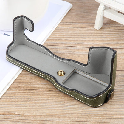 For FUJIFILM X-T1 Buffalo Texture PU Leather Camera Half Case Base(Green) - Half Case by buy2fix | Online Shopping UK | buy2fix