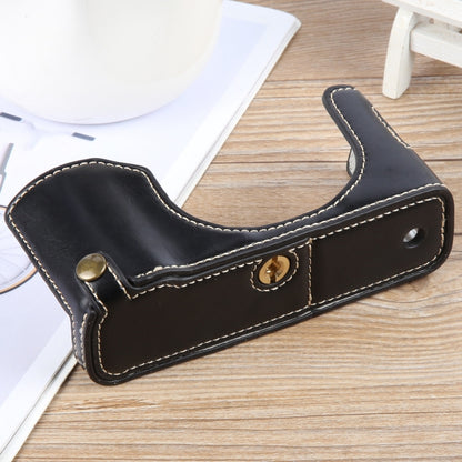 For FUJIFILM X100VI Glossy PU Leather Camera Half Case Base(Black) - Half Case by buy2fix | Online Shopping UK | buy2fix