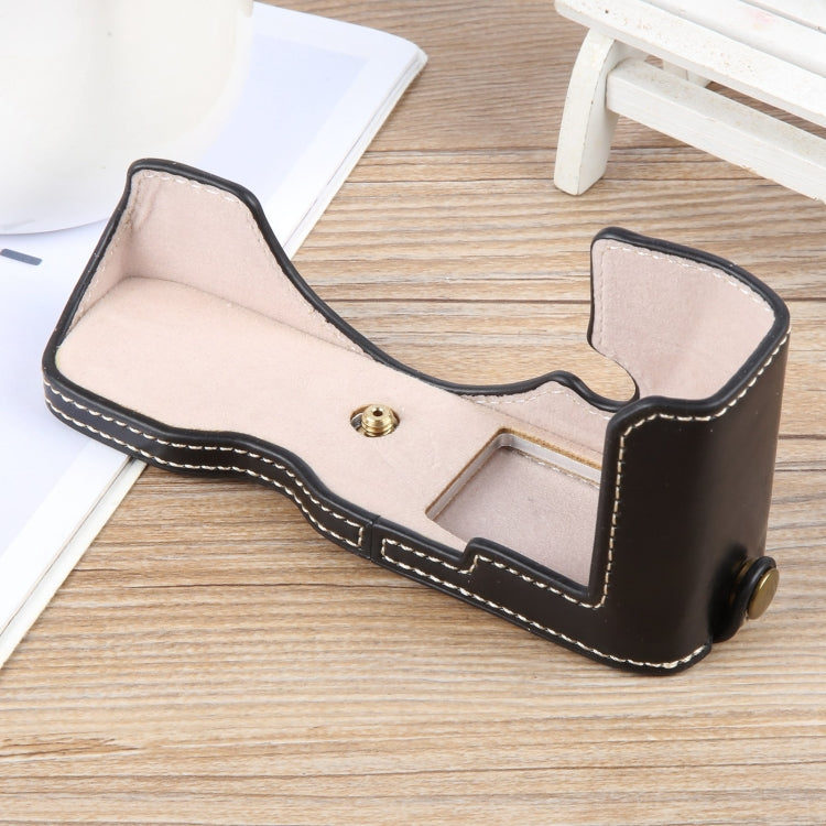 For Nikon ZFC Glossy PU Leather Camera Half Case Base(Black) - Half Case by buy2fix | Online Shopping UK | buy2fix