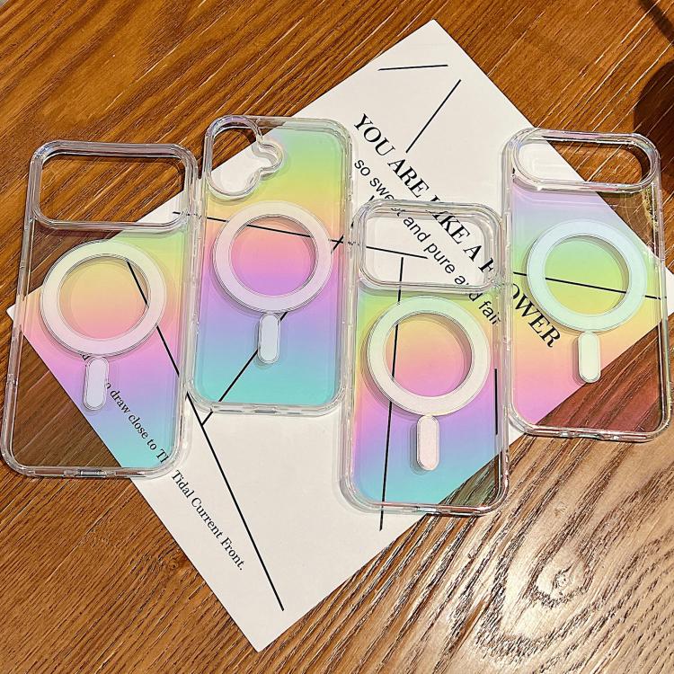 For iPhone 17 Pro Gradient Color MagSafe Airbag Full Coverage Phone Case(Rainbow) - iPhone 17 Pro Cases by buy2fix | Online Shopping UK | buy2fix
