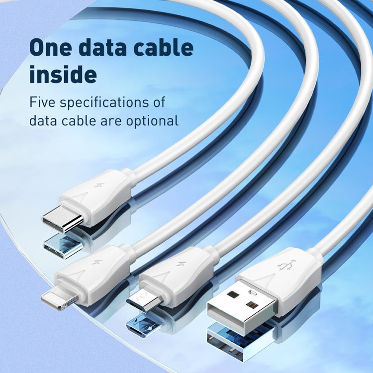 LDNIO Q334 32W Type-C + Dual USB Port Charger with 1m Micro USB Data Cable, Plug Type:EU Plug(White) - USB Charger by LDNIO | Online Shopping UK | buy2fix