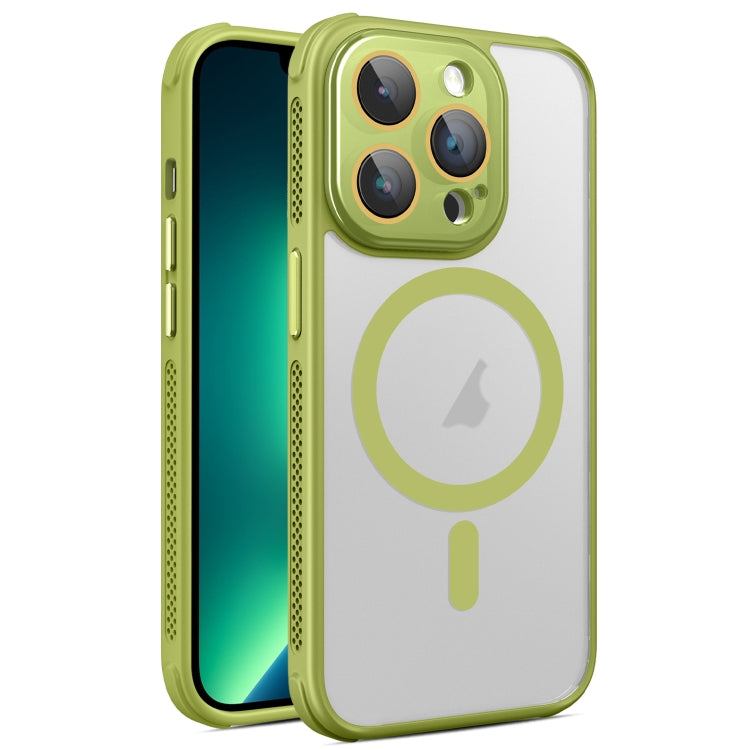 For iPhone 13 Pro Side Cooling Skin Feel Frosted MagSafe Magnetic Phone Case(Green) - iPhone 13 Pro Cases by buy2fix | Online Shopping UK | buy2fix