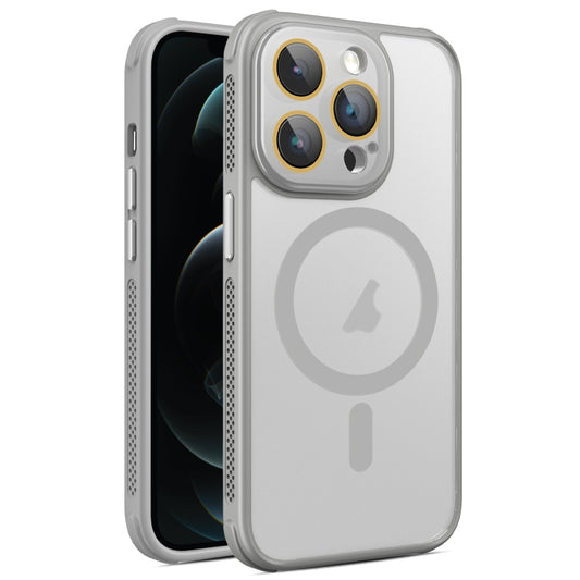 For iPhone 12 Pro Max Side Cooling Skin Feel Frosted MagSafe Magnetic Phone Case(Grey) - iPhone 12 Pro Max Cases by buy2fix | Online Shopping UK | buy2fix