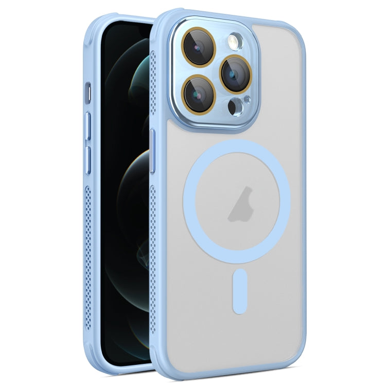 For iPhone 12 Pro Side Cooling Skin Feel Frosted MagSafe Magnetic Phone Case(Sky Blue) - iPhone 12 / 12 Pro Cases by buy2fix | Online Shopping UK | buy2fix