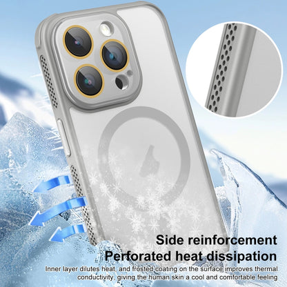 For iPhone 16 Pro Max Side Cooling Skin Feel Frosted MagSafe Magnetic Phone Case(Black) - iPhone 16 Pro Max Cases by buy2fix | Online Shopping UK | buy2fix