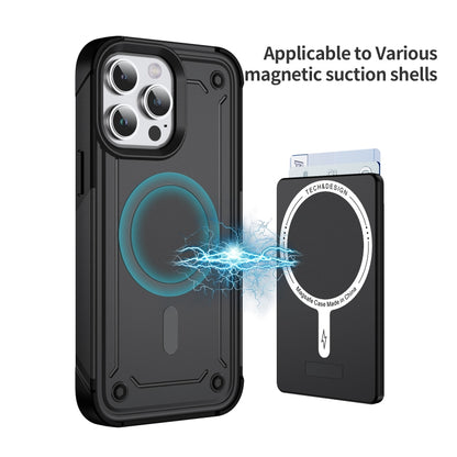 Skin Feel MagSafe Magnetic Phone Card Sleeve with Bracket(Black) - Adhesive Card Holders by buy2fix | Online Shopping UK | buy2fix