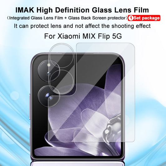 For Xiaomi Mix Flip 1 Sets imak Integrated Lens Film + Glass Rear Screen Sticker by imak