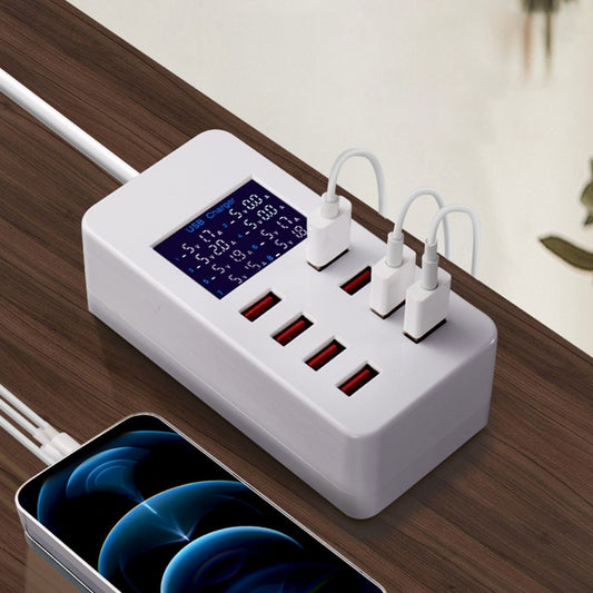 A8B 50W 8 Ports USB Smart Charging Station with Digital Display, Plug:US Plug - Multifunction Charger by buy2fix | Online Shopping UK | buy2fix