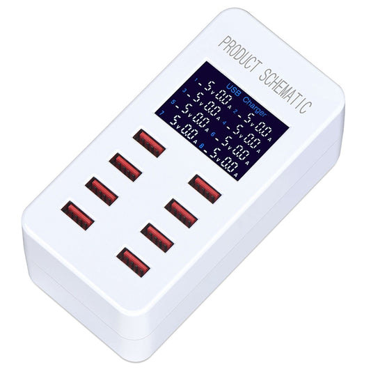 A8B 50W 8 Ports USB Smart Charging Station with Digital Display, Plug:US Plug by buy2fix