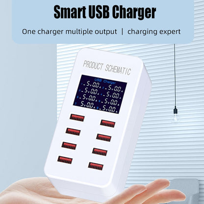 A8B 50W 8 Ports USB Smart Charging Station with Digital Display, Plug:US Plug - Multifunction Charger by buy2fix | Online Shopping UK | buy2fix