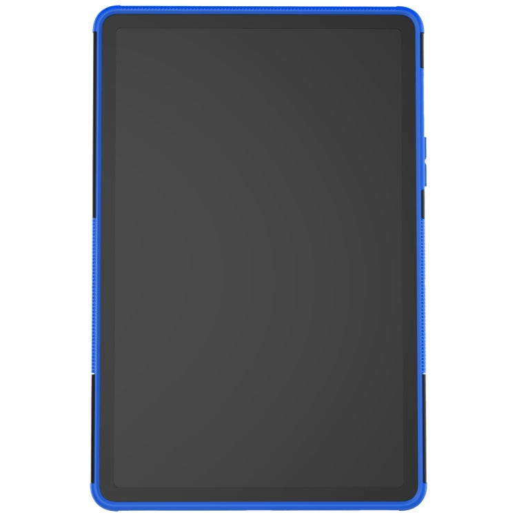 For Samsung Galaxy Tab S8 / Galaxy Tab S7 T870 / T875 Tire Texture Shockproof TPU+PC Protective Case with Holder(Blue) by buy2fix