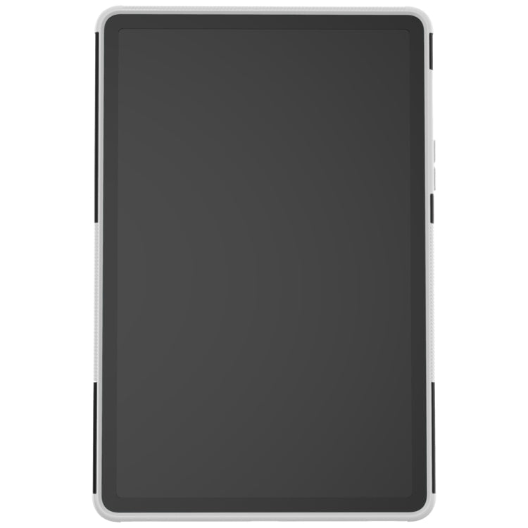 For Samsung Galaxy Tab S8 / Galaxy Tab S7 T870 / T875 Tire Texture Shockproof TPU+PC Protective Case with Holder(White) by buy2fix