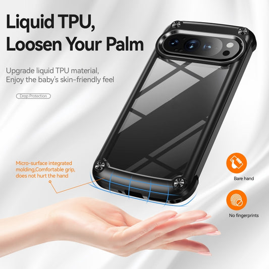 For Google Pixel 9 Pro XL TPU + PC Lens Protection Phone Case(Black) by buy2fix