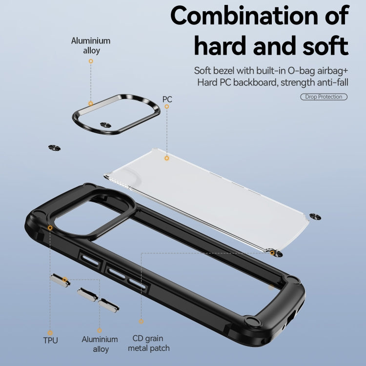 For Google Pixel 9 Pro XL TPU + PC Lens Protection Phone Case(Black) by buy2fix